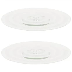 Rotating Serving Plates 2 Pcs Transparent 30 Cm Tempered Glass