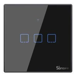SONOFF T3EU3C Intelligent Switch AC 100-240V 3 Gang TX Series WIFI Wall Switch 433Mhz RF Remote Controlled Wifi Switch