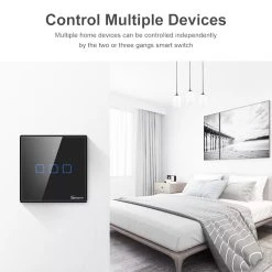SONOFF T3EU3C Intelligent Switch AC 100-240V 3 Gang TX Series WIFI Wall Switch 433Mhz RF Remote Controlled Wifi Switch -JIMMY Shop SONOFF T3EU3C Intelligent Switch 497834 2
