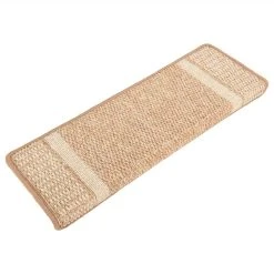 Self-adhesive Carpet Stair Treads 15 Pcs Light Brown 65x25 Cm -JIMMY Shop Self adhesive Carpet Stair Treads 15 pcs Light Brown 65x25 cm 514473 2