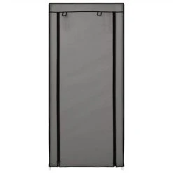 Shoe Cabinet With Cover Grey 58x28x106 Cm Fabric -JIMMY Shop Shoe Cabinet with Cover Grey 58x28x106 cm Fabric 443909 4