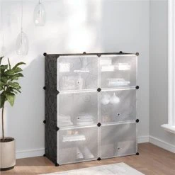 Shoe Rack Black 84.5x31x93.5 Cm PP