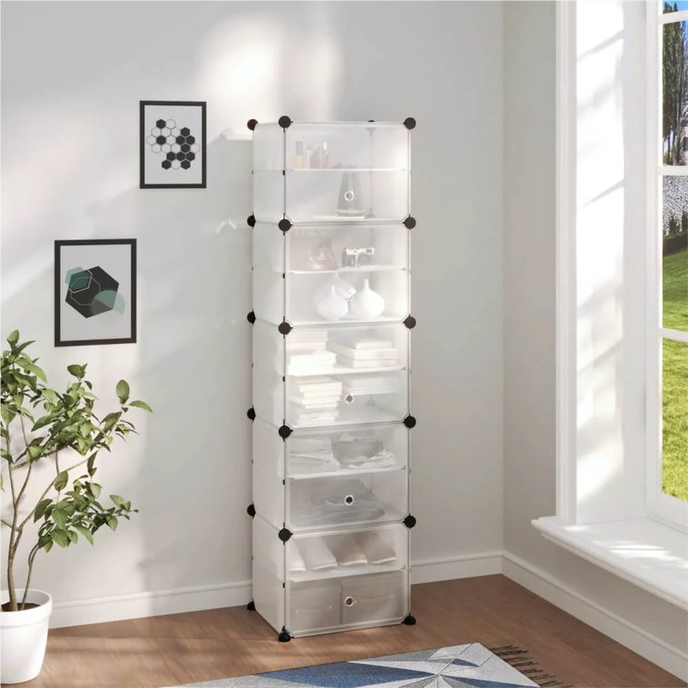 Shoe Rack Transparent 44x31.5x153.5 Cm PP 1 Shoe Rack Transparent 44x31.5x153.5 Cm PP