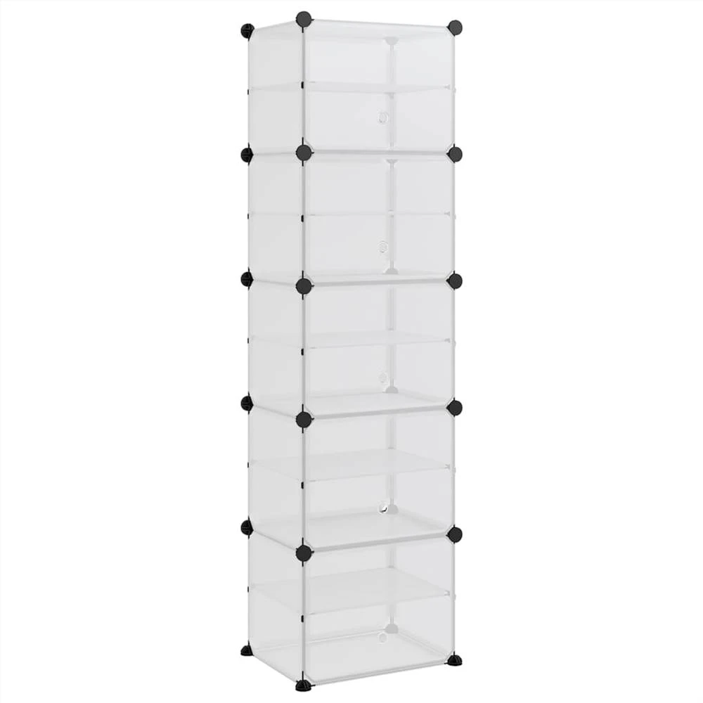 Shoe Rack Transparent 44x31.5x153.5 Cm PP 2 Shoe Rack Transparent 44x31.5x153.5 Cm PP - Image 2