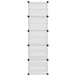 Shoe Rack Transparent 44x31.5x153.5 Cm PP 8 Shoe Rack Transparent 44x31.5x153.5 Cm PP -JIMMY Shop Shoe Rack Transparent 44x31 5x153 5 cm PP 512777 2