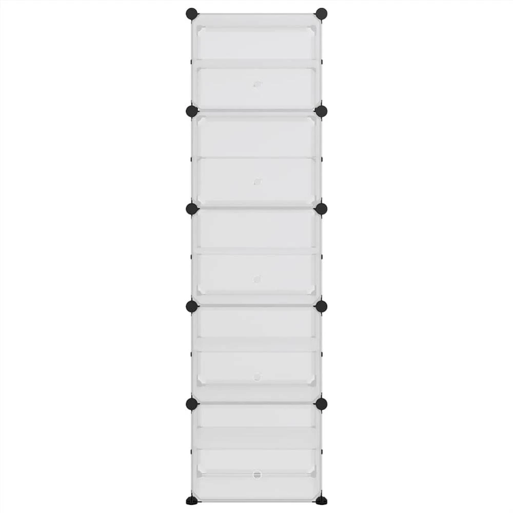 Shoe Rack Transparent 44x31.5x153.5 Cm PP 3 Shoe Rack Transparent 44x31.5x153.5 Cm PP - Image 3