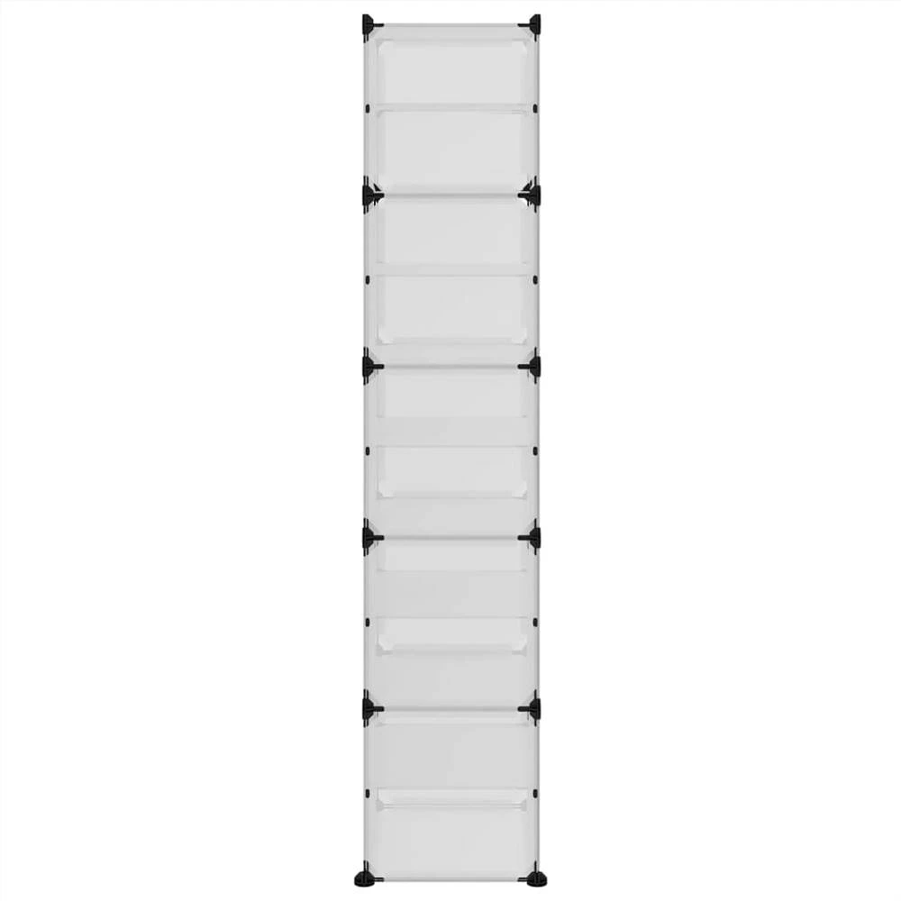 Shoe Rack Transparent 44x31.5x153.5 Cm PP 4 Shoe Rack Transparent 44x31.5x153.5 Cm PP - Image 4