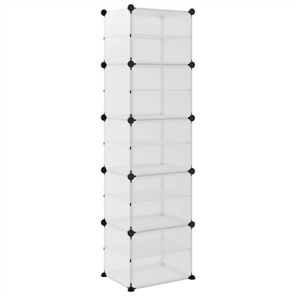 Shoe Rack Transparent 44x31.5x153.5 Cm PP 5 Shoe Rack Transparent 44x31.5x153.5 Cm PP - Image 5