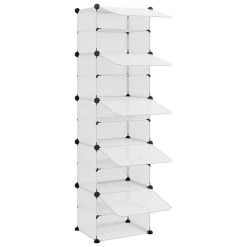 Shoe Rack Transparent 44x31.5x153.5 Cm PP 11 Shoe Rack Transparent 44x31.5x153.5 Cm PP -JIMMY Shop Shoe Rack Transparent 44x31 5x153 5 cm PP 512777 5