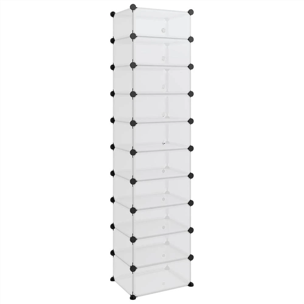 Shoe Rack Transparent 44x32x174 Cm PP 2 Shoe Rack Transparent 44x32x174 Cm PP - Image 2
