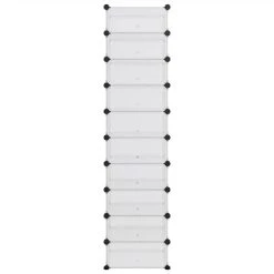 Shoe Rack Transparent 44x32x174 Cm PP 8 Shoe Rack Transparent 44x32x174 Cm PP -JIMMY Shop Shoe Rack Transparent 44x32x174 cm PP 513722 2
