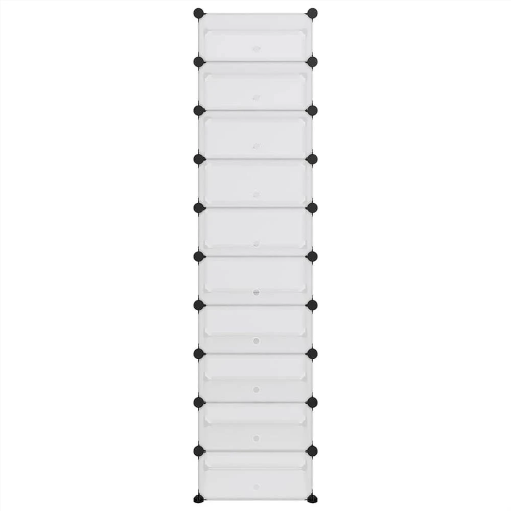 Shoe Rack Transparent 44x32x174 Cm PP 3 Shoe Rack Transparent 44x32x174 Cm PP - Image 3