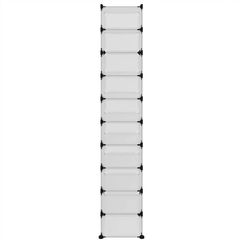 Shoe Rack Transparent 44x32x174 Cm PP 4 Shoe Rack Transparent 44x32x174 Cm PP - Image 4