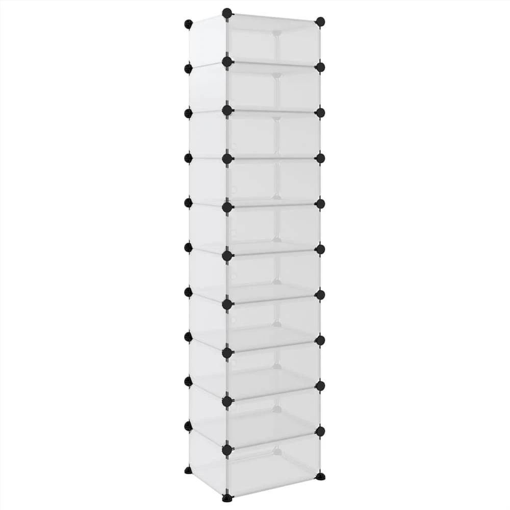Shoe Rack Transparent 44x32x174 Cm PP 5 Shoe Rack Transparent 44x32x174 Cm PP - Image 5
