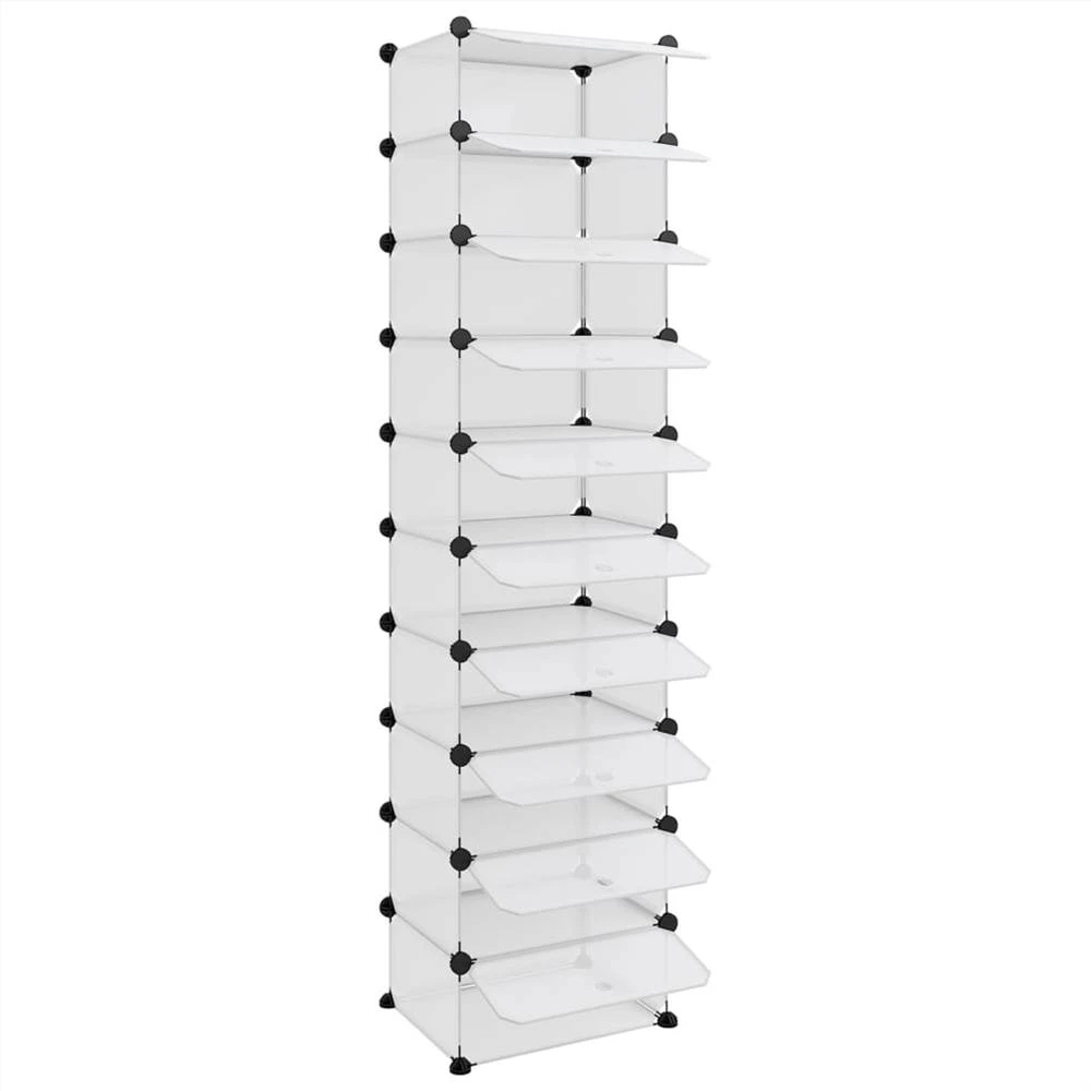 Shoe Rack Transparent 44x32x174 Cm PP 6 Shoe Rack Transparent 44x32x174 Cm PP - Image 6
