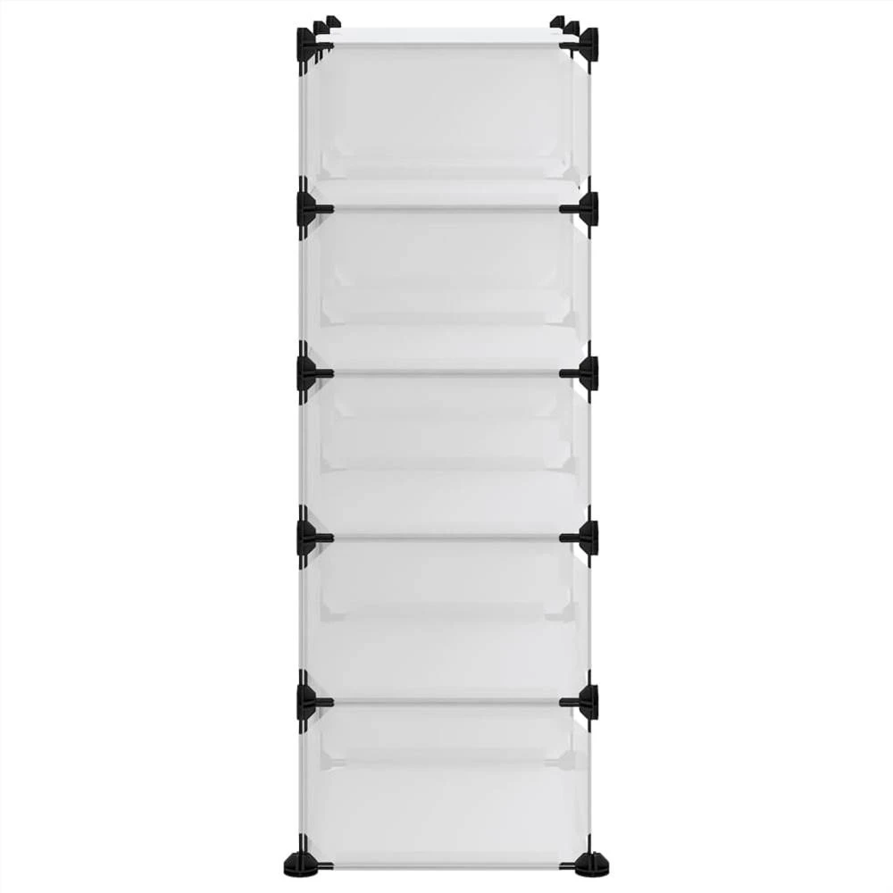 Shoe Rack Transparent 84x32x88.5 Cm PP 4 Shoe Rack Transparent 84x32x88.5 Cm PP - Image 4