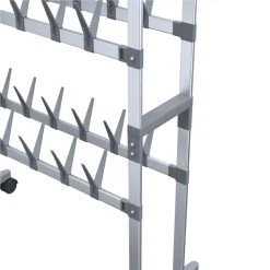 Shoe Rack With Wheels Silver 66x27x100 Cm 10 Shoe Rack With Wheels Silver 66x27x100 Cm -JIMMY Shop Shoe Rack with Wheels Silver 66x27x100 cm 513474 4