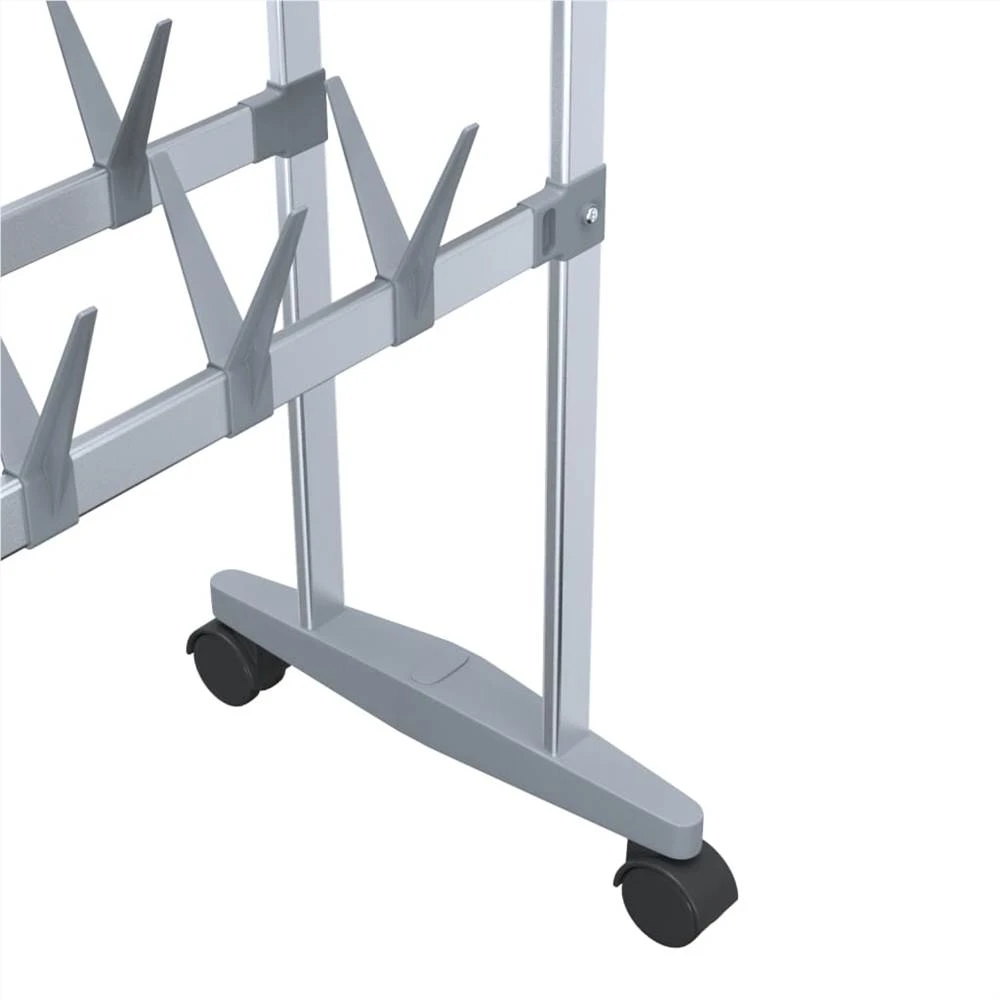 Shoe Rack With Wheels Silver 66x27x100 Cm 6 Shoe Rack With Wheels Silver 66x27x100 Cm - Image 6