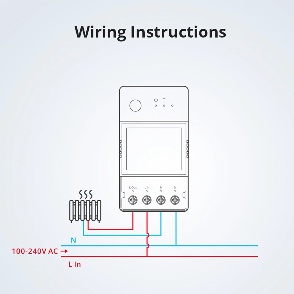 Sonoff POW Elite POWR320D 20A Smart Power Meter Switch, ESP32 Chip, LCD Screen, Overload Protection, App Control 4 Sonoff POW Elite POWR320D 20A Smart Power Meter Switch, ESP32 Chip, LCD Screen, Overload Protection, App Control - Image 4