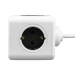 Sopend E07 Powercube Power Strip Socket, EU Plug, 15W Wireless Charging, 3 USB Ports, 3 Outlet, 1.5m Cord - Grey And White -JIMMY Shop Sopend E07 Powercube Power Strip Socket EU Plug 514025 3