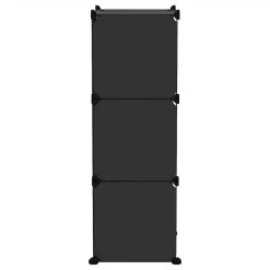 Storage Cube Organiser With 6 Cubes Black PP -JIMMY Shop Storage Cube Organiser with 6 Cubes Black PP 512702 3