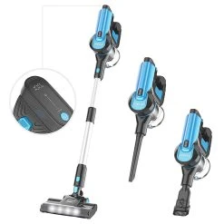 TASVAC S8 Cordless Vacuum Cleaner 23KPa Strong Suction With Washable HEPA Filter Suitable For Family Cars Pet Hair Carpet - Black