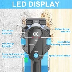 TASVAC S8 Cordless Vacuum Cleaner 23KPa Strong Suction With Washable HEPA Filter Suitable For Family Cars Pet Hair Carpet - Black -JIMMY Shop TASVAC S8 Handheld Cordless Vacuum Cleaner 498451 2