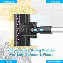 TASVAC S8 Cordless Vacuum Cleaner 23KPa Strong Suction With Washable HEPA Filter Suitable For Family Cars Pet Hair Carpet - Black -JIMMY Shop TASVAC S8 Handheld Cordless Vacuum Cleaner 498451 4