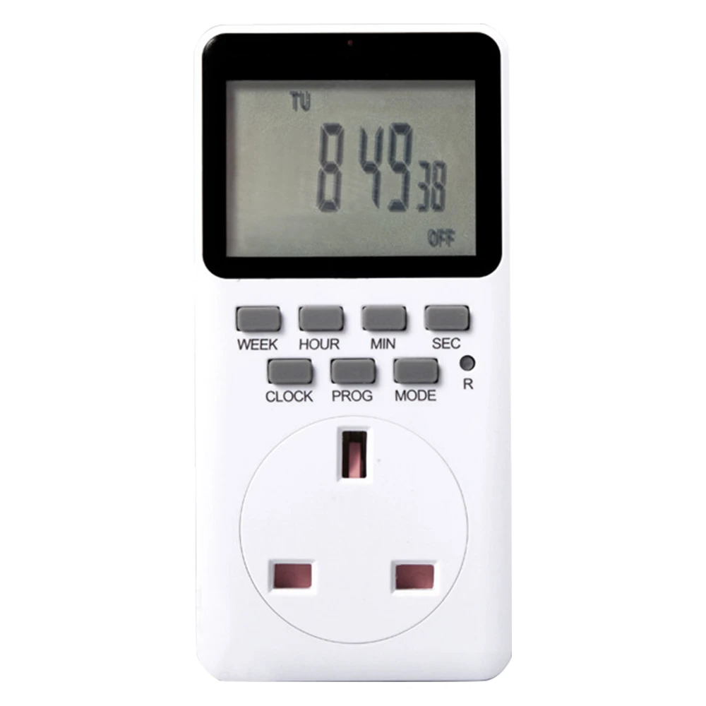 TIMEBEST SET09A Digital Timer Socket With 10 Configurable Programs, 230V AC 16A 3600W Timer Switch, Large LCD Display 2 TIMEBEST SET09A Digital Timer Socket With 10 Configurable Programs, 230V AC 16A 3600W Timer Switch, Large LCD Display - Image 2