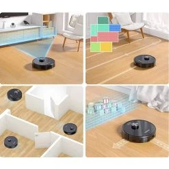 Tesvor S4 Robot Vacuum Cleaner 2200Pa Suction Laser Navigation Alexa And Google Home Control For Carpet, Hardwood, Ceramic Tile, Linoleum - Black -JIMMY Shop Tesvor S4 Robot Vacuum Cleaner with Laser Navigation Room Detection 471677 2