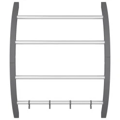Towel Rack With Hooks Silver 56x16x72 Cm Aluminium -JIMMY Shop Towel Rack with Hooks Silver 56x16x72 cm Aluminium 515671 2