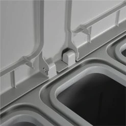 Trash Bin With 2 Doors Grey 65x45x88 Cm PP -JIMMY Shop Trash Bin with 2 Doors Grey 65x45x88 cm PP 495892 3