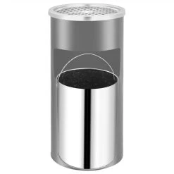 Wall Ashtray Dustbin Steel 26 L Black -JIMMY Shop Wall Ashtray Dustbin Steel 26 L Black 450903 4