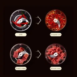 250ml Electric Garlic Masher Food Chopper Vegetable Meat Grinder USB Wireless Garlic Crusher Mini Food Processor Kitchen Tools -JIMMY Shop Wireless Electric Food Chooper 250ml 493433 4