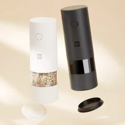 Xiaomi Youpin Huohou Electric Automatic Mill Pepper And Salt Grinder Add Battery & Ceramic Grinding Core - White -JIMMY Shop Xiaomi Youpin Huohou Electric Grinder 496287 2