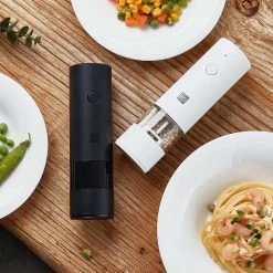 Xiaomi Youpin Huohou Electric Automatic Mill Pepper And Salt Grinder Add Battery & Ceramic Grinding Core - White -JIMMY Shop Xiaomi Youpin Huohou Electric Grinder 496287 3