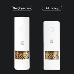 Xiaomi Youpin Huohou Electric Automatic Mill Pepper And Salt Grinder Charger Version & Ceramic Grinding Core - White -JIMMY Shop Xiaomi Youpin Huohou Electric Grinder 496288 2