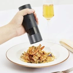 Xiaomi Youpin Huohou Electric Automatic Mill Pepper And Salt Grinder Add Battery & Ceramic Grinding Core - Black