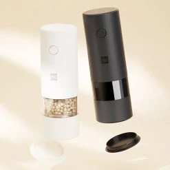 Xiaomi Youpin Huohou Electric Automatic Mill Pepper And Salt Grinder Add Battery & Ceramic Grinding Core - Black -JIMMY Shop Xiaomi Youpin Huohou Electric Grinder 496306 2