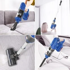 YISORA V110 Battery Handheld Cordless Vacuum Cleaner 265W 25000Pa Strong Suction Power LED Display For Carpets Pet Hair - Blue -JIMMY Shop YISORA V110 Handheld Cordless Vacuum Cleaner 498450 5