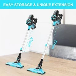 YOMA N3 Handheld Cordless Broom Vacuum Cleaner 17kPa Powerful Suction Power 6-in-1 Upright For Home Sofa Pets - Blue -JIMMY Shop YOMA N3 Handheld Cordless Broom Vacuum Cleaner 498452 5