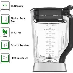 Yakeep 8188 2000W Stand Mixer, 2L Smoothie Blender With Stirrer, 32000 RPM, 8 Steel Blades, BPA Free Tritan Container, 3 Preset Modes -JIMMY Shop Yakeep 8188 2000W Stand Mixer 2L Smoothie Blender 518888 4