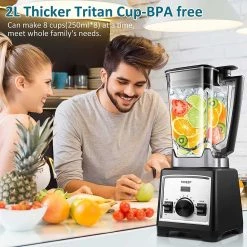 Yakeep 8188 2000W Stand Mixer, 2L Smoothie Blender With Stirrer, 32000 RPM, 8 Steel Blades, BPA Free Tritan Container, 3 Preset Modes -JIMMY Shop Yakeep 8188 2000W Stand Mixer 2L Smoothie Blender 518888 5