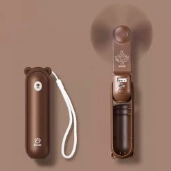 JISULIFE F8 Mini Fan Portable Fan 3 In 1 Multi-functional 2000mAh Bear USB Fan