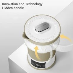 Life Element I25 Electric Folding Kettle 600ML Portable Ultrathin Boil Dry Protection For Travel - Khaki -JIMMY Shop life element i25 electric folding kettle 600ml khaki 1574132515386