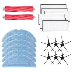 Roborock S7 Accessories Set Black (2 X Main Brush + 6 X Side Brush + 6 X Mop Cloth + 6 X Filter)