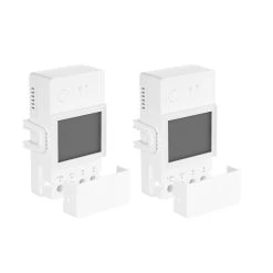2PCS Sonoff POW Elite POWR316D 16A Smart Power Meter Switch, ESP32 Chip, LCD Screen, Overload Protection, App Control